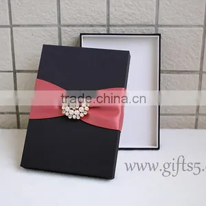 Elegant Black Packaging Boxes for Wedding Invitations thumbnail-2