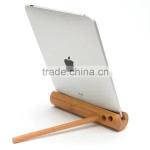 Small Travel Car Mobile Phone Stand Bamboo Material, Bamboo PC Notebook Holder thumbnail-2