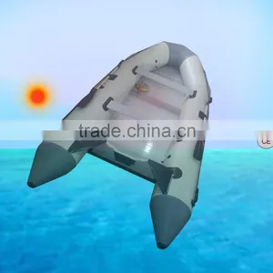 480 cm Inflatable Light Gray Color PVC Boat With Aluminum Floor for Fishing, Sports, Rescue and Entertainment Use thumbnail-1