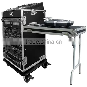 Hight Quality Aluminum Flight Case-11U SLANT RACK, 16U VERTICAL RACK, WITH CASTERS AND TABLE(XY-637) thumbnail-1