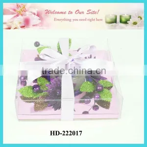 Artificial Flower Candle Ring With Candle Holder and Tealight Set thumbnail-1