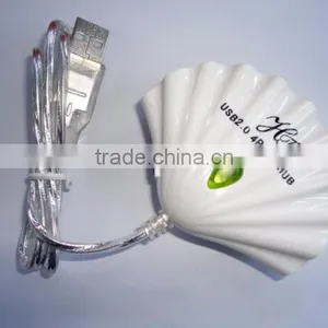 OEM Printing Logo USB Hub 2.0 Shell Shape USB Hub 4 Port thumbnail-5