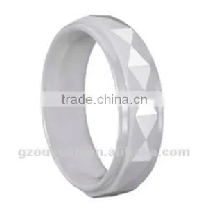 Hot Sell Men and Women White Ceramic Wedding Band Ring, 2012 Fashion Ceramic Ring for Girl and Woman thumbnail-1