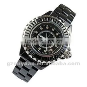 New Fashionable Waterproof Black Ceramic Watch thumbnail-1