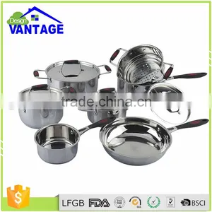 11pcs Customized Black and Red Silicone Handle Kitchenware thumbnail-1