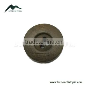 Brown Natural Wooden Buttons Big 4 Hole Round Buttons thumbnail-1