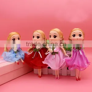 Korea Style New Fashion Hot Sale Amazon Mobile Phone Bag Chain Wedding Derss Dolls Pendant Custom Keychain thumbnail-3