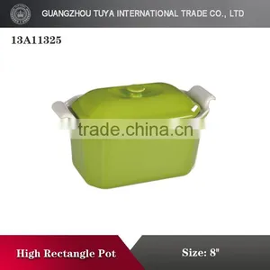Rectangle Deep Pot Colour Glaze Ceramic Pot thumbnail-4