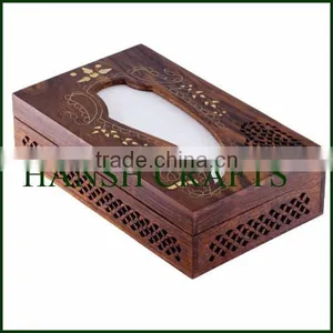 Rose Wood Tissue Box Tissue Paper Box Handmade Wooden Tissue Box thumbnail-1