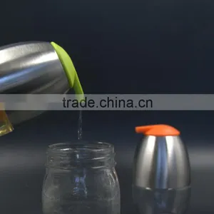 Cruet Set Glass Oil Vinegar Bottle With Stainless Steel thumbnail-2