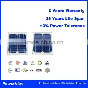 Powerician 5Wp Mono Solar Panels Mini Solar Moudles DIY Home PV Solar Power System thumbnail-1