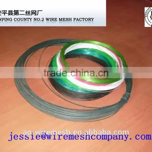 Green PVC Coated Wire / PVC Coated Iron Wire /PVC Coated Binding Wire thumbnail-2