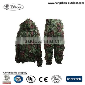3D Camouflage Leaf Clothing Hunting Camo Ghillie Suit Set With Bag thumbnail-1