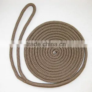 3/8" X 10' Nylon Double Braid Dockline - Brown thumbnail-1
