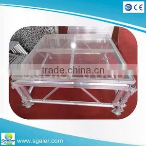 Assemble Outdoor Performance Stage Foldable Stage With Tempered Glass thumbnail-1