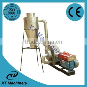 Motor or Engine Driven 11kw 15hp Rice Husk Hammer Mill With Cyclone thumbnail-3