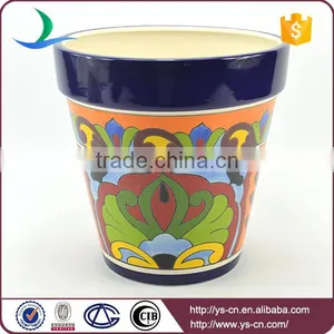 YSfp0007 Set of 3 Round Shape Ceramic Flower Pot for Balcony thumbnail-4