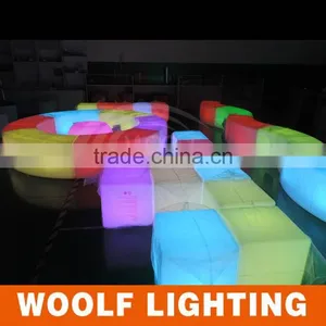 NEW Design LED Curved Benches LED Bar Chair Modern Bar Furniture thumbnail-2