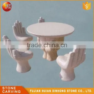 Customized Size Hand Carve Polish Marble Coffee Granite Table thumbnail-6