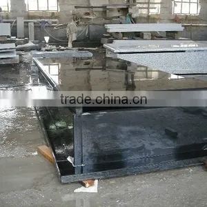 Man Carved Shanxi Black Granite Tombstone Polished thumbnail-3