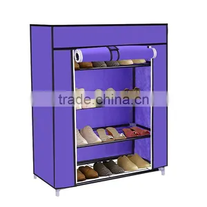 5 Tiers Shoe Rack 20 Pairs Non-woven Fabric Shoe Tower Organizer Cabinet thumbnail-3
