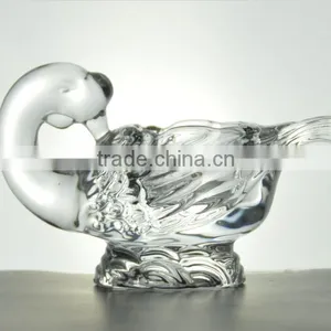 Wholesales Swan Shape Candle Holder High Quality Crystal Glassware for Home Deco thumbnail-2