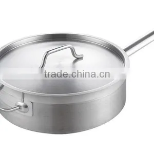 Two Handle Sauce Pan Saucepan Cooker Family Restaurant Hotel Usage Shot Body Stainless Steel Soup Pot With Lid thumbnail-1