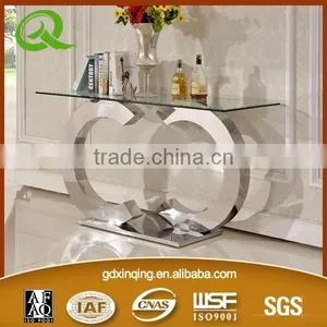 F286 Tempered Glass Modern Console Table thumbnail-1