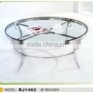 Livingroom Furniture Oval Glass Tea Table/cheap Glass Coffee Table /classical Glass Tea Table BJ1403 thumbnail-1