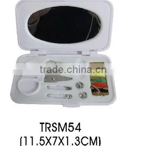 Plastic Folding Travel Sewing Kit With Mirror Mini Box Sewing Set thumbnail-1