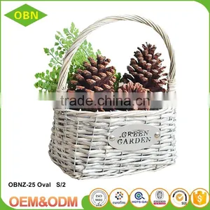 China New Design Wholesale High Quality Custom Hanging Wicker Flower Girl Basket thumbnail-4