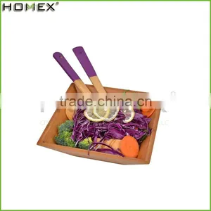 Natural Bamboo Product Bamboo Square Salad Bowl Fruit Bowl Made of Bamboo/Homex_Factory thumbnail-1