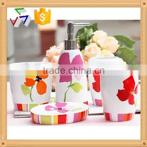Ceramic Porcelain Bathroom Accessories Set,ceramic Bathroom Set,ceramic Bathroom Accessory,ceramic Bath Set thumbnail-1