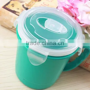 2016 New Plastic Lock Cup With Handle/Pastic Glass Tumbler With Lid thumbnail-2