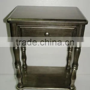 Silvery Wooden Console Table thumbnail-1