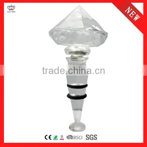 LED Plastic Clear Crystal Manufacture Diamond Wine Bottle Stopper thumbnail-1