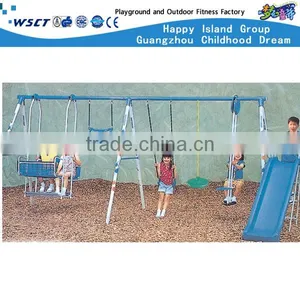 (HD-14602)Outdoor Plastic Slide And Swing Set Children Play Equipment thumbnail-1