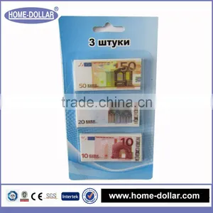 China Professional Manufacturer 10, 20 and 50 Euro Currency Money Printing Plastic Vinyl Eraser thumbnail-1