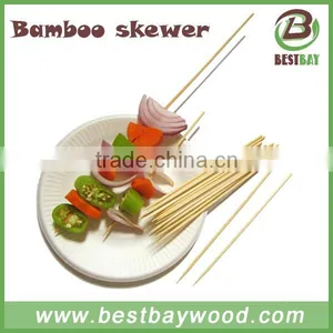 Food Grade Round Barbeque Bamboo Skewers /sticks thumbnail-1