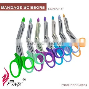 Japanese Stainless Steel Blade Semitransprent Grip Nurse Bandage Scissors thumbnail-1