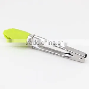 Fresh Silicone Stainless Steel Food Tongs Kitchen Tools, 7 Inch thumbnail-2
