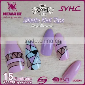 ABS Material Customzied Full Cover Stiletto Artificial Nails thumbnail-2