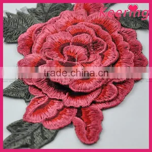 3D Embroidery Patch Flower Embroidery Custom Design for Clothing WEF-013 thumbnail-3