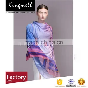 Custom Digital Printed Classic Women Scarf 100% Silk Scarf Factory China thumbnail-3