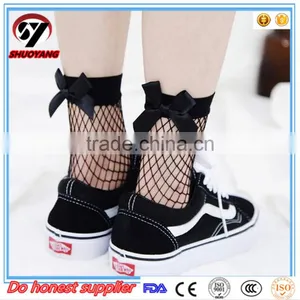 High Quality Fashion New Arrival Women Sexy Fishnet Socks/ Fishnet Socks With Colorful Bow Tie thumbnail-5