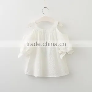 High Quality Girls off Shoulder Tops and Blouses With Bow Half Sleeves thumbnail-2