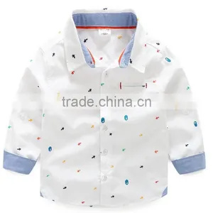 Boys Formal Shirts With Small Star Print 100% Cotton Long Sleeve Top Design for Baby Boys thumbnail-3