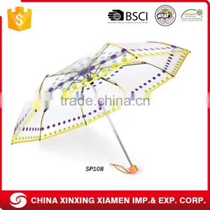 Manual Open Waterproof Fold Custom Beach Transparent Umbrella Factory For Outdoor thumbnail-1