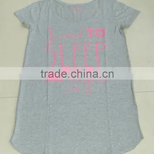 Ladies Long Pyjama T-shirt, Ladies Cotton Sleeping Wear, Ladies Long T-shirt thumbnail-2