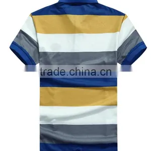 High Quality Mens Stripe Polo t Shirt Manufacturers thumbnail-2